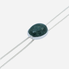 画像をギャラリービューアに読み込む, oval gem loop tie necklace