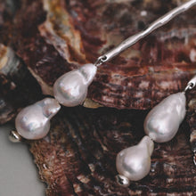 Load image into Gallery viewer, Akoya baroque pearl earrings double
